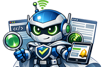 PageSentinel robot mascot