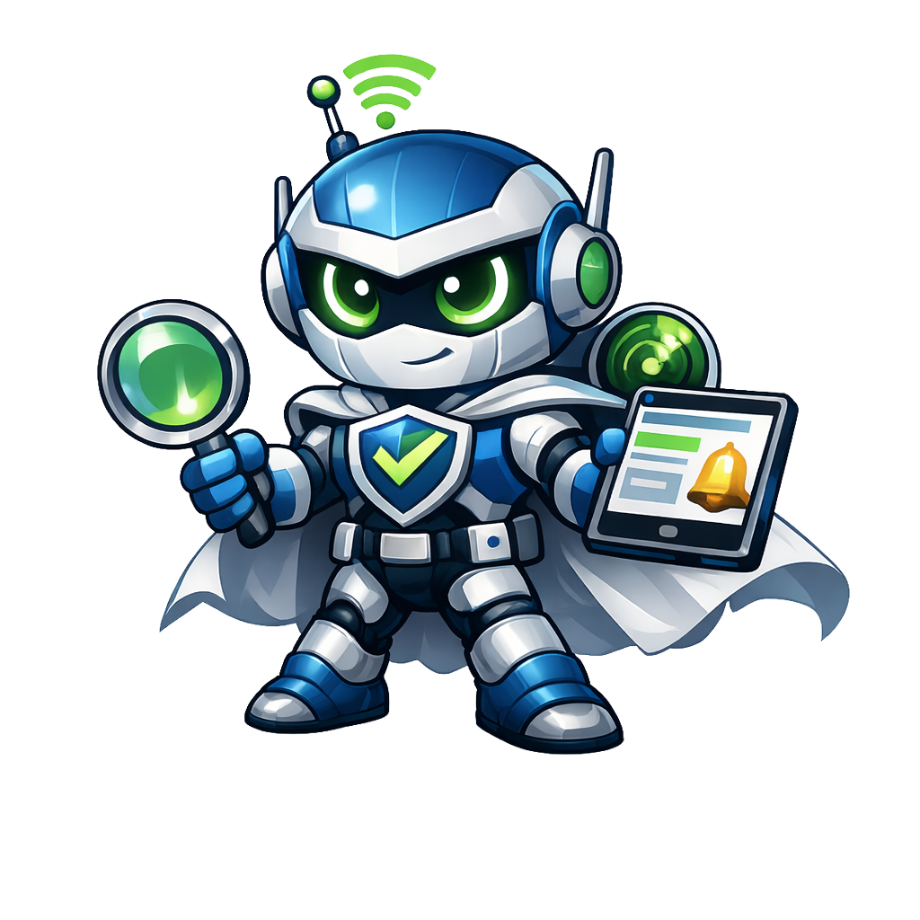 PageSentinel robot mascot